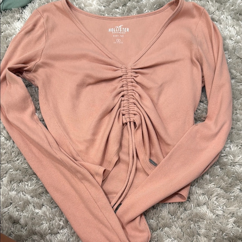 Hollister Women's Blush Ruched Blouse